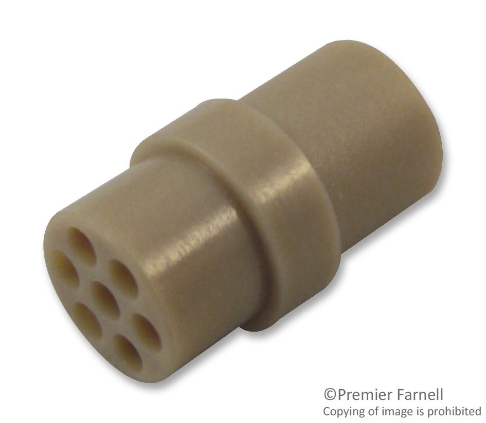 FGG.1B.307.YL INSULATOR, MALE, 7 WAY, CRIMP CONTACTS LEMO