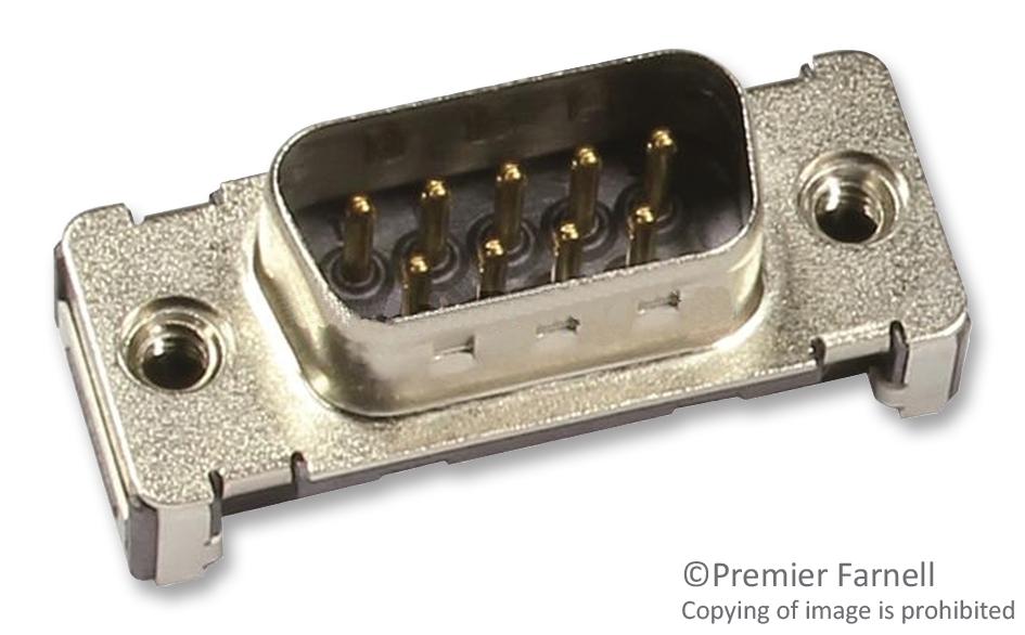 09 55 129 6812 741 D SUB, PLUG, SMT, 4-40, 9WAY HARTING
