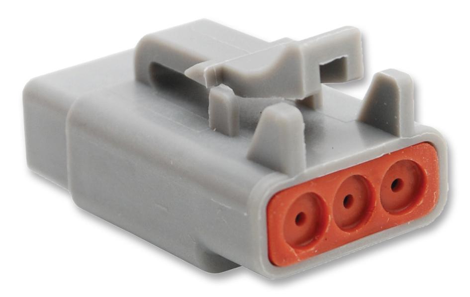 ATM06-3S CONNECTOR HOUSING, PLUG, 3 WAY, PLASTIC AMPHENOL SINE/TUCHEL