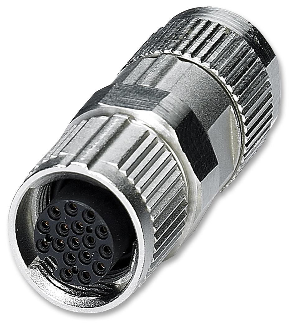 SACC-FS-17PCON SCO CIRCULAR CONN, RCPT, 17 WAY, M12, CABLE PHOENIX CONTACT