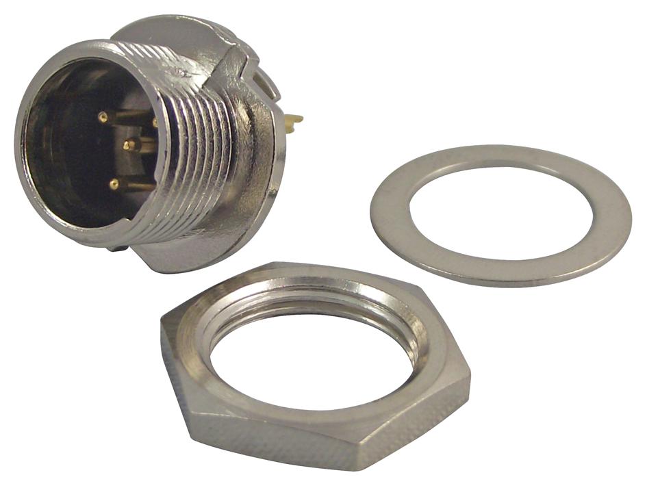 RT4MPR CONNECTOR, TINY XLR, PLUG, 4POS, PANEL REAN