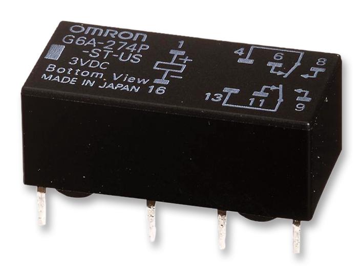 G6AU-274P-ST-US DC12 SIGNAL RELAY, DPDT, 12VDC, 2A, THT OMRON