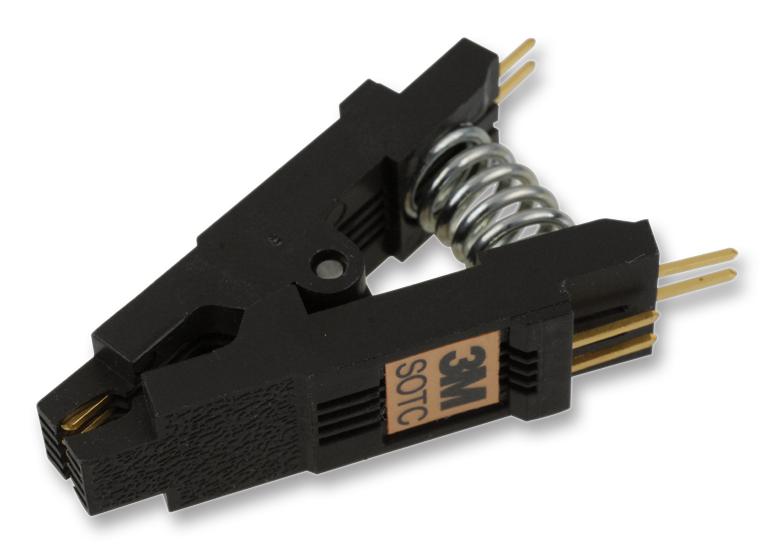 923655-08 TEST CLIP, IC, SOIC, 8 PIN, GOLD 3M