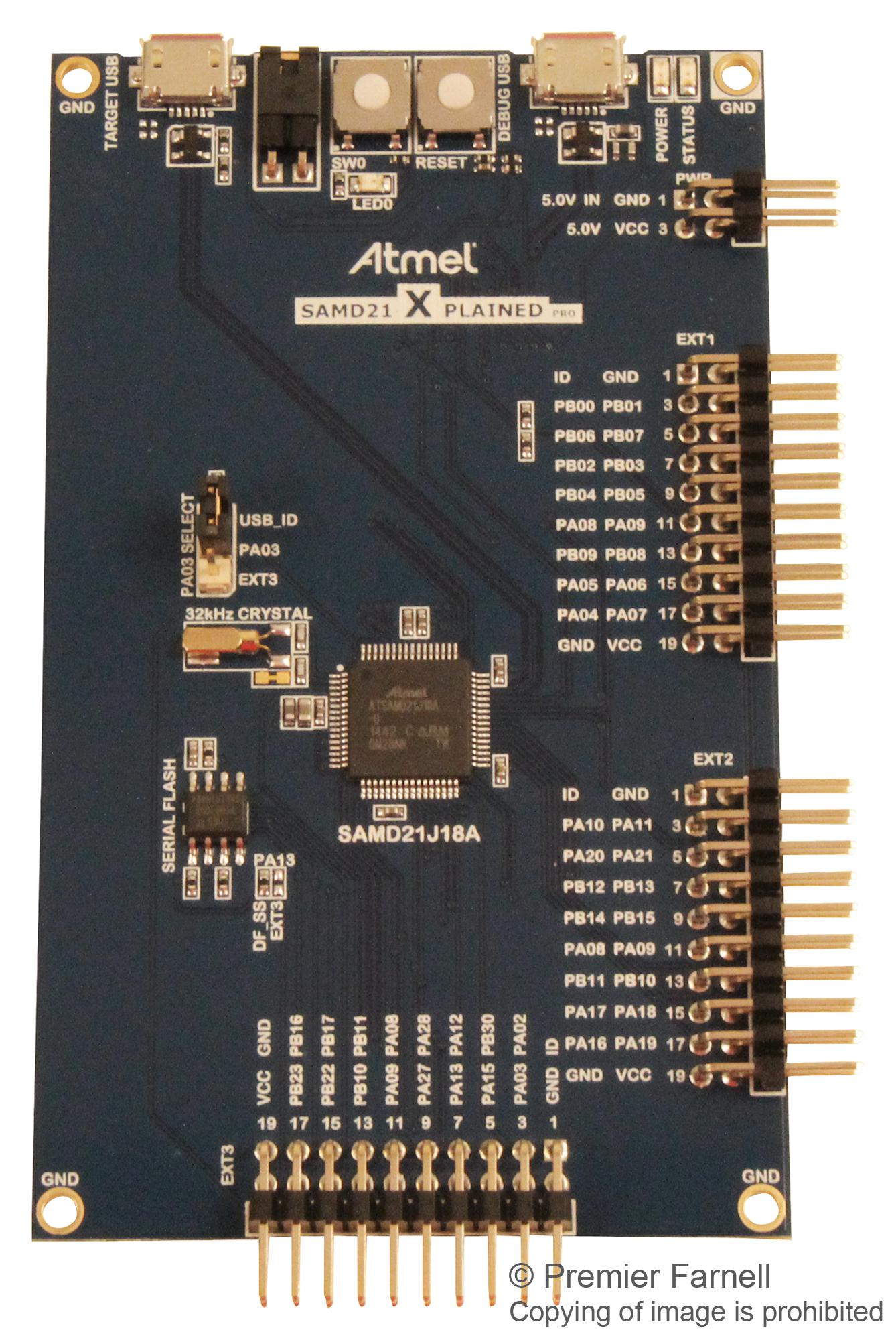 ATSAMD21-XPRO EVALUATION BOARD, SAM D21 MCU MICROCHIP