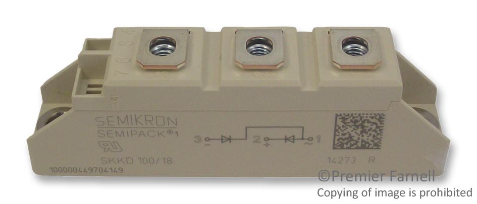 SKKD 100/18 DIODE, MODULE, 100A, 1.8KV SEMIKRON
