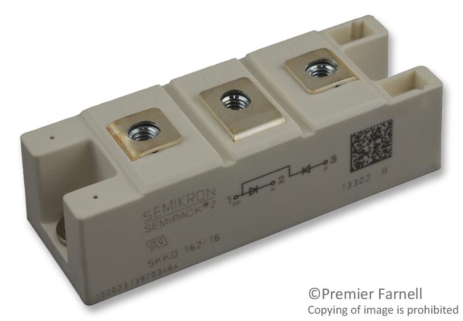 SKKD 162/16 DIODE, MODULE, 195A, 1.6KV SEMIKRON