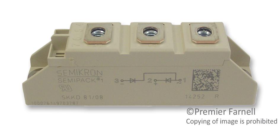 SKKD 81/08 DIODE, MODULE, 82A, 800V SEMIKRON