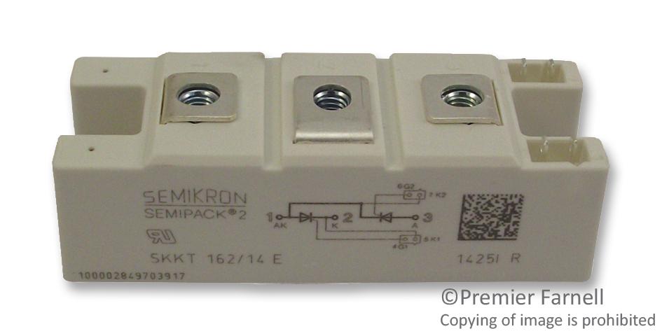SKKT 162/14 E THYRISTOR MODULE, 156A, 1.4KV SEMIKRON