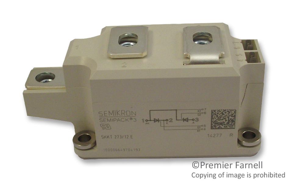 SKKT 273/12 E THYRISTOR MODULE, 274A, 1.2KV SEMIKRON