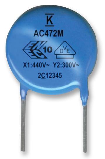 C921U152MZWDBA7317 CAP, 1500PF, 400VAC, 20%, Y5U KEMET