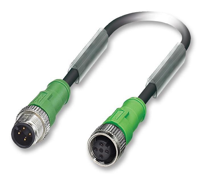 SAC-4P-M12MS/ 1,5-PUR/M12FS SENSOR CABLE, 4POS, M12 PLUG-SKT, 1.5M PHOENIX CONTACT