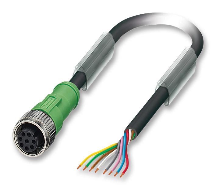 SAC-8P- 5,0-PUR/M12FS SENSOR CABLE, 8POS, M12 SOCKET, 5M PHOENIX CONTACT