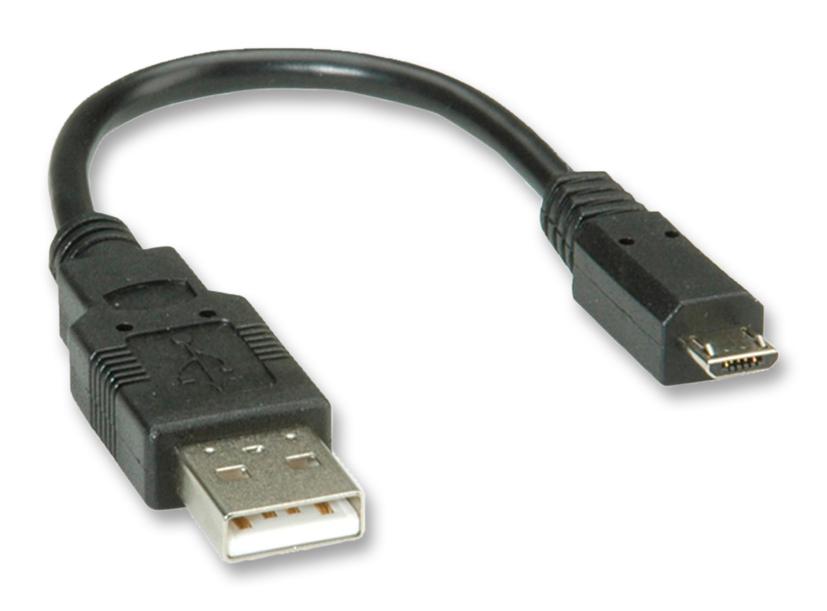 11.02.8310 COMPUTER CABLE, USB2.0, 150MM, BLACK ROLINE