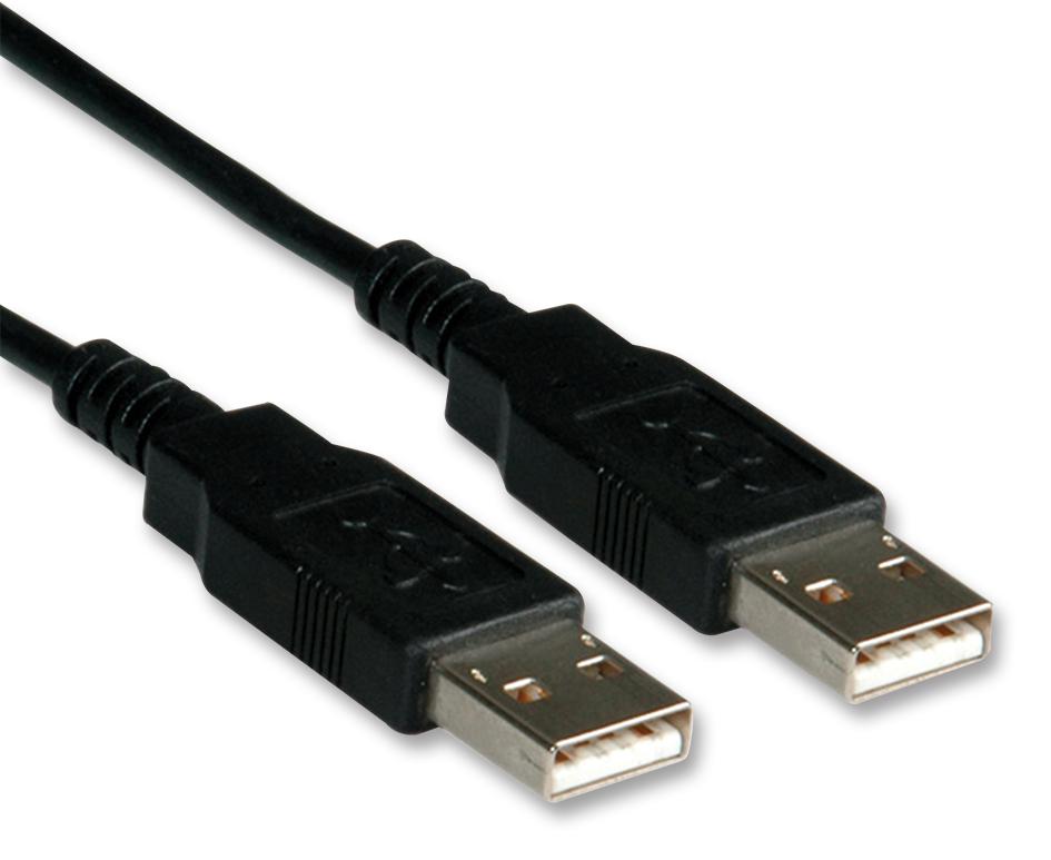 11.02.8918 COMPUTER CABLE, USB2.0, 1.8M, BLACK ROLINE