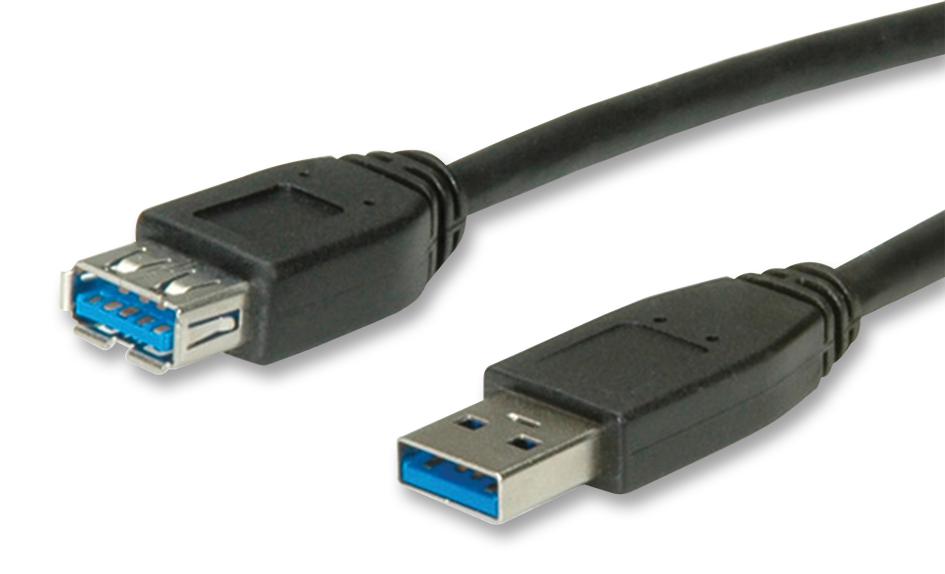 11.02.8977 COMPUTER CABLE, USB3.0, 800MM, BLACK ROLINE