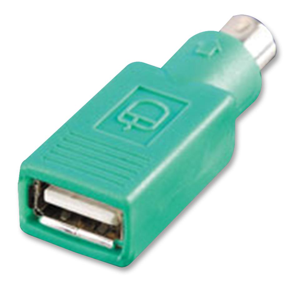 12.99.1072 MOUSE ADAPTOR, PS/2 PLUG-USB A JACK, GRN MULTICOMP