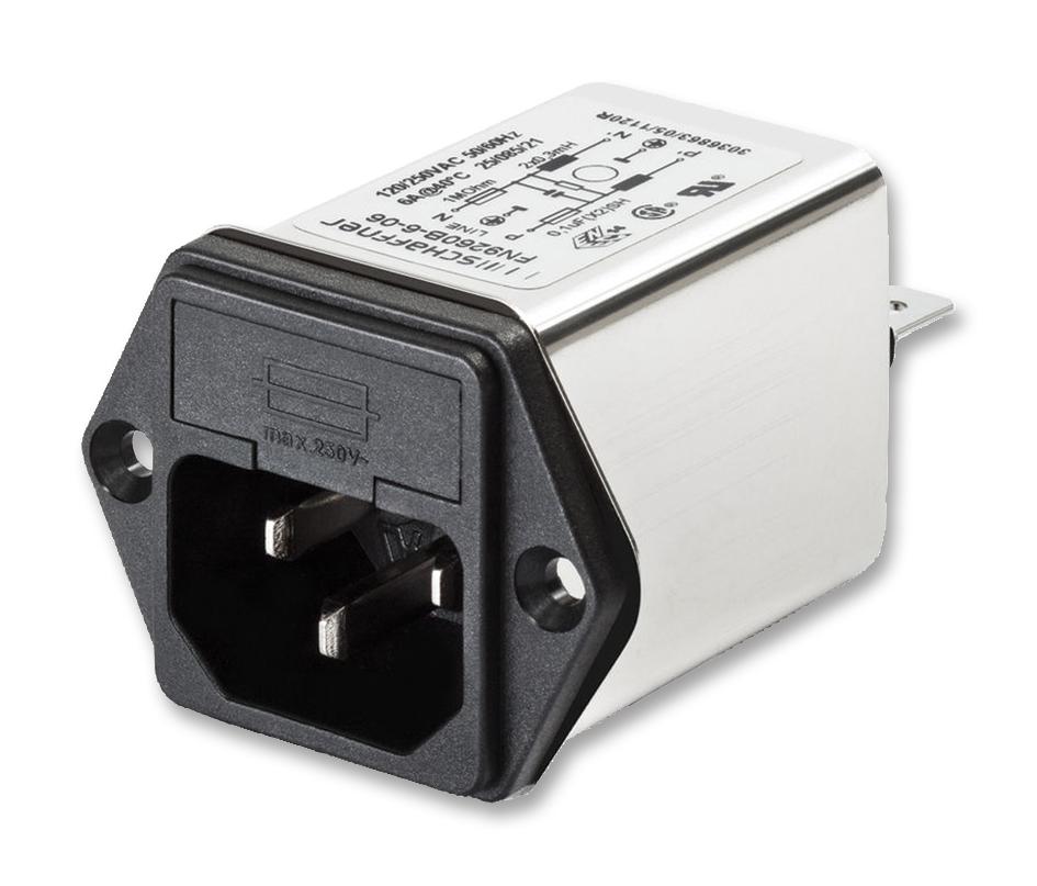 FN9260-10-06 IEC FILTER 2 FUSE 10A MEDICAL SCHAFFNER
