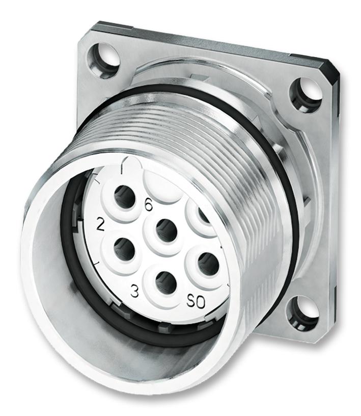 1619993 CIRCULAR CONNECTOR, RCPT, 6POS, PANEL PHOENIX CONTACT
