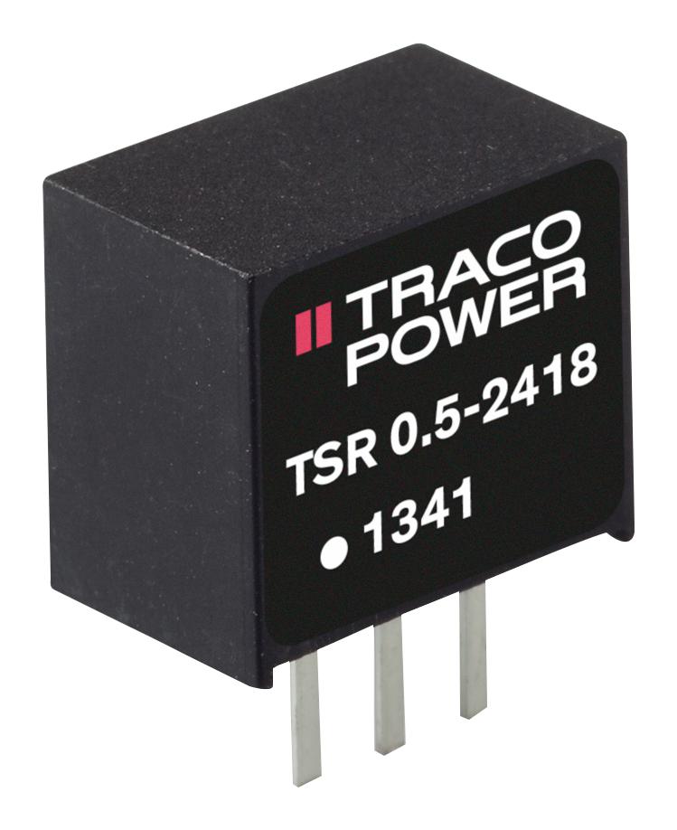 TSR 0.5-2433 DC-DC CONVERTER, 3.3V, 0.5A, SIP TRACO POWER