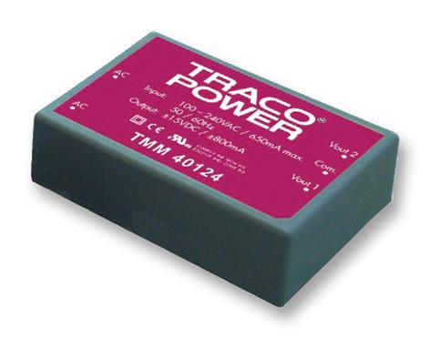 TMM 40124 POWER SUPPLY, AC-DC, MEDICAL, 24V, 1.66A TRACO POWER