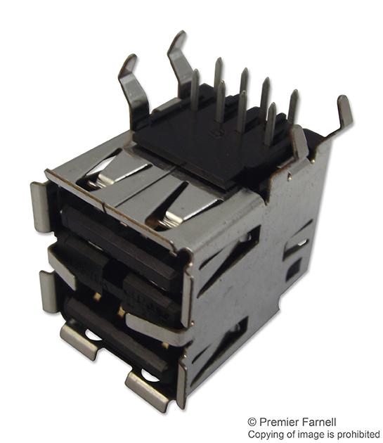 5787745-1 CONNECTOR, USB A, RECEPTACLE, 8POS, TH AMP - TE CONNECTIVITY