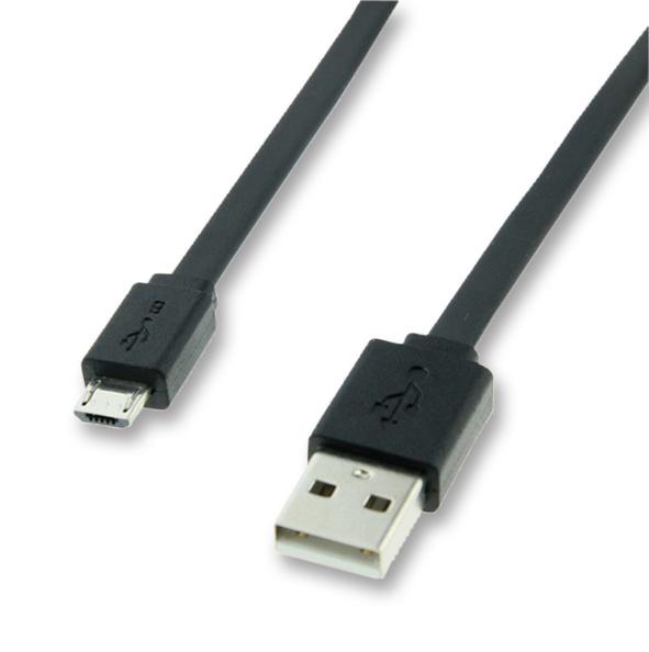 11.02.8760 CABLE, USB 2.0 A-MICRO B PLUG, 1M, BLK ROLINE