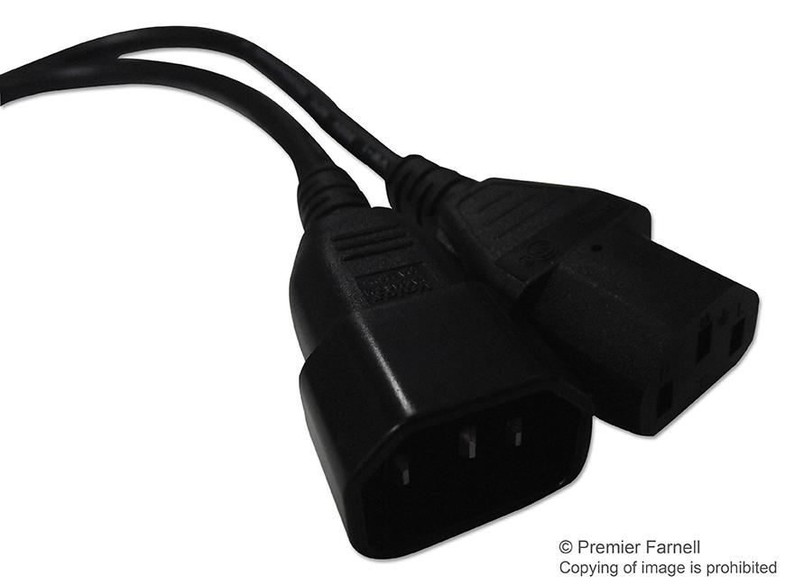 143111/2 POWER CORD, IEC C13-C14, 2M, 250VAC VOLEX
