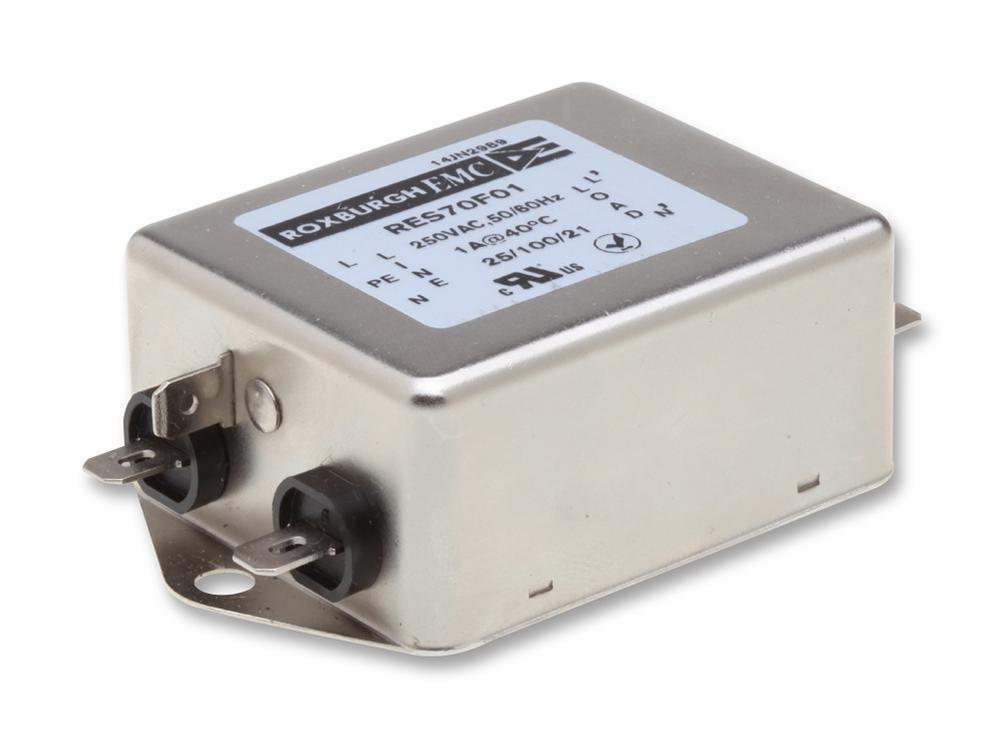 RES70F01 FILTER, POWER LINE, EMC, 1A, 730UA ROXBURGH EMC