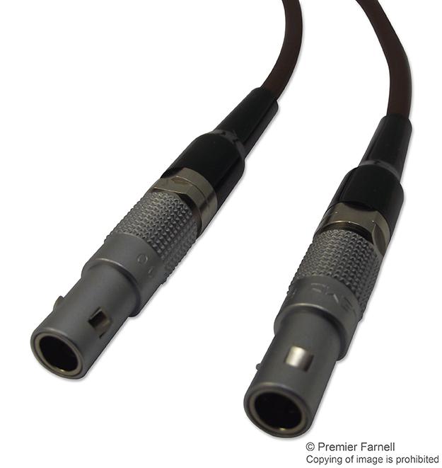 MSB.00.250.LTE060 RF COAXIAL CABLE, FFS STR PLUG, 0.6M LEMO