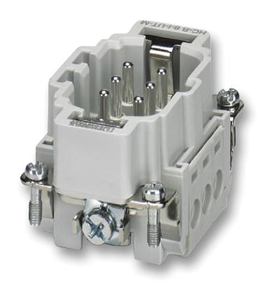 HC-B 6-I-UT-M RECTANGULAR MALE INSERT, 6POS, SCREW PHOENIX CONTACT