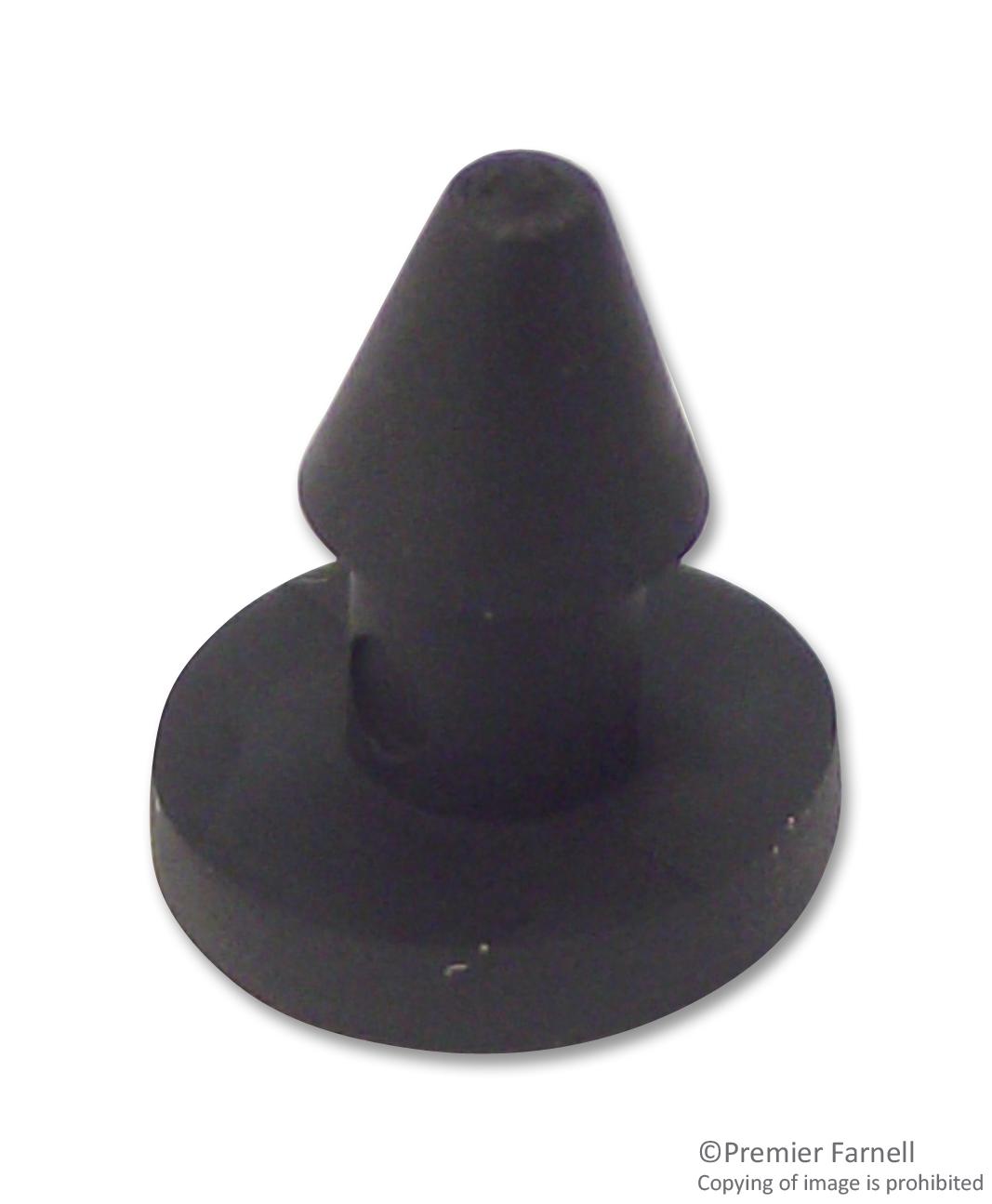 TRPOF-40022 PUSH-ON FEET, THERMOPLAST, BLACK, 1.6MM TR FASTENINGS