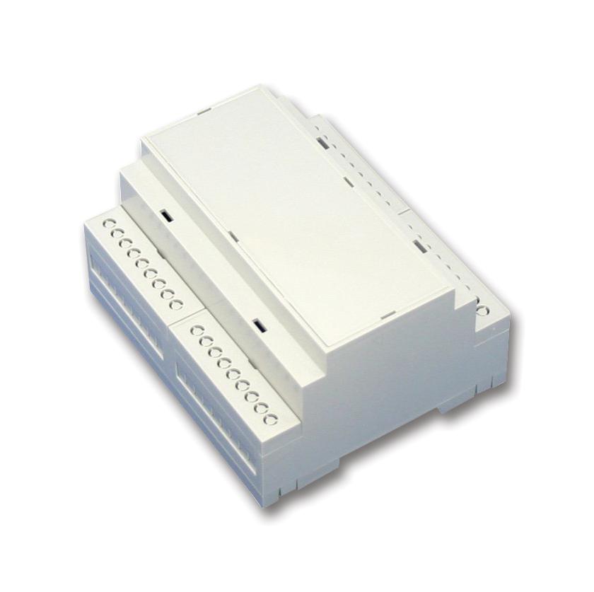 DMB4771 ENCLOSURE, DIN RAIL, 18POS, ABS/PC, GREY BUD INDUSTRIES