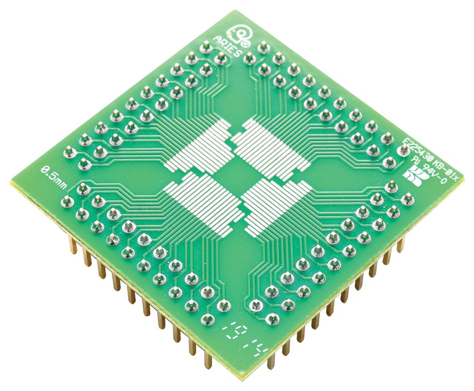 LCQT-QFP0.5-64 IC ADAPTOR, 64-QFP TO PGA, 2.54MM ARIES