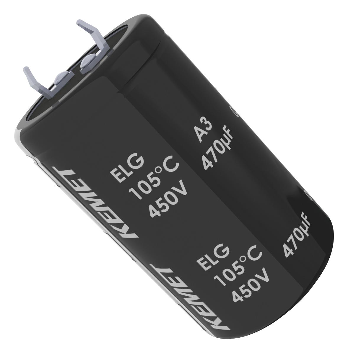 ELG128M250AT5AA CAP, 1200µF, 250V, ALU ELEC, SNAP-IN KEMET