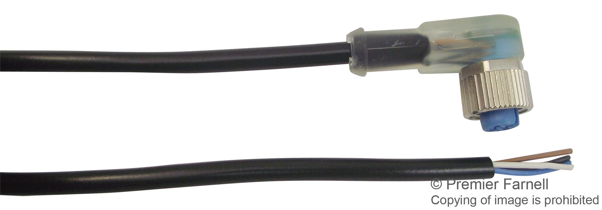 1-2273105-1 SENSOR CORD, 4P, M12 RCPT-FREE END, 1.5M TE CONNECTIVITY