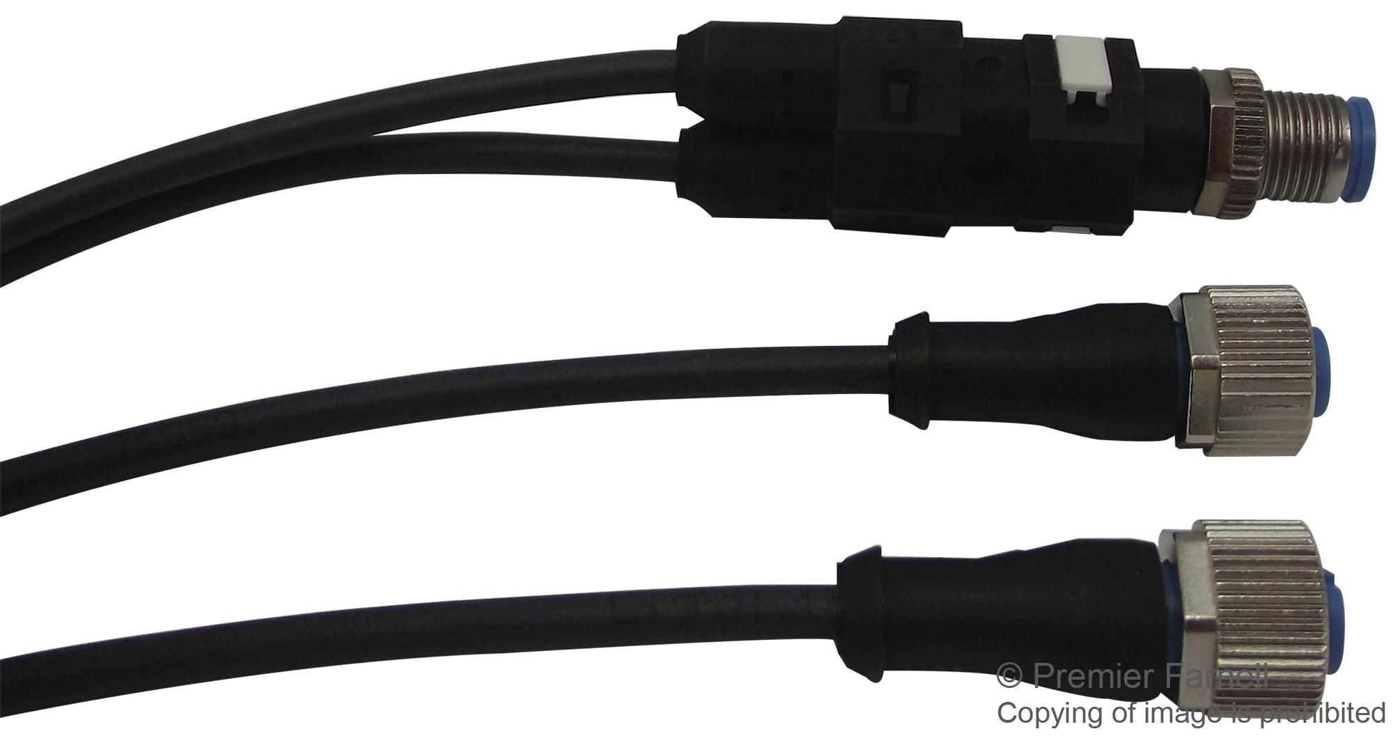 2273107-4 SENSOR CORD, 4P, M12 PLUG-RCPT, 1.5M TE CONNECTIVITY