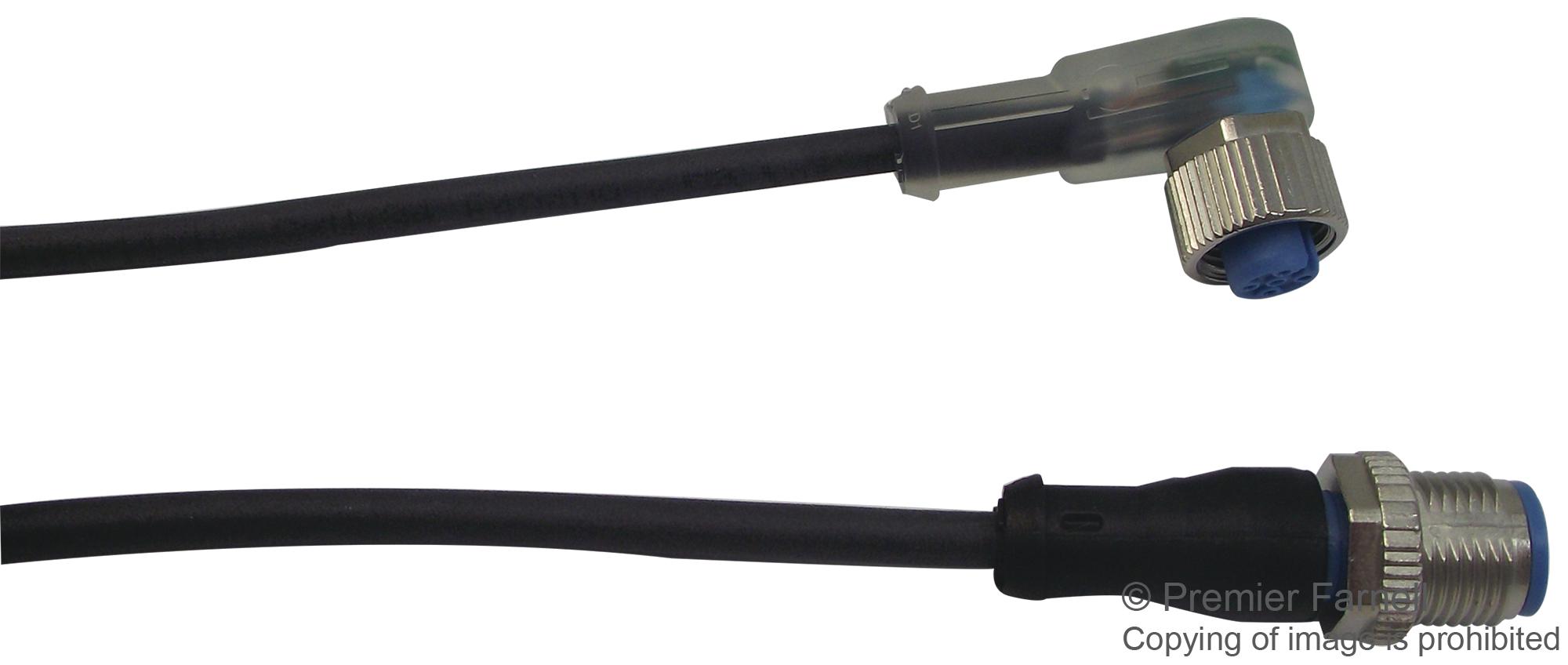 2273125-4 SENSOR CORD, 3P, M12 RCPT-PLUG, 1.5M TE CONNECTIVITY