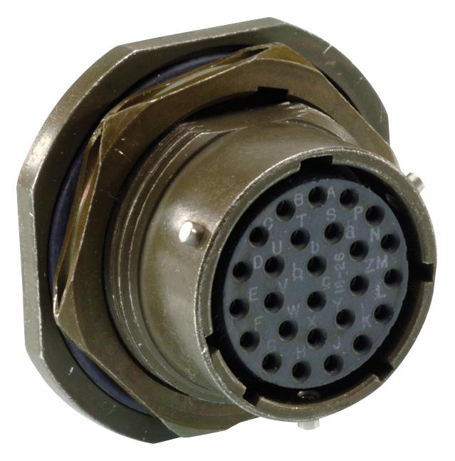 PT07E20-24S CIRCULAR CONNECTOR, RCPT, 20-24, JAM NUT AMPHENOL INDUSTRIAL