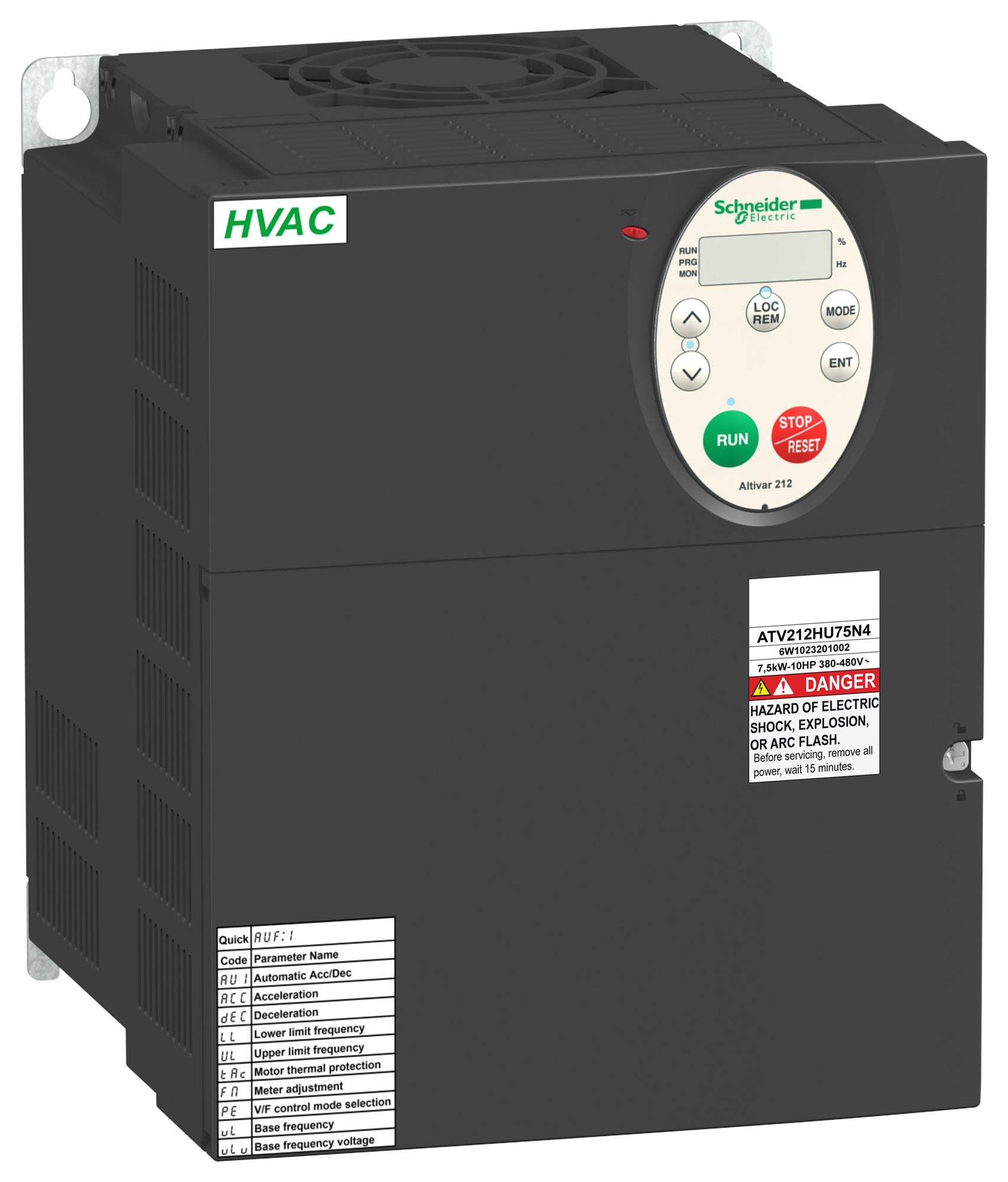 ATV212HU75N4 VARIABLE SPEED DRIVE, 3PH, 7.5KW SCHNEIDER ELECTRIC