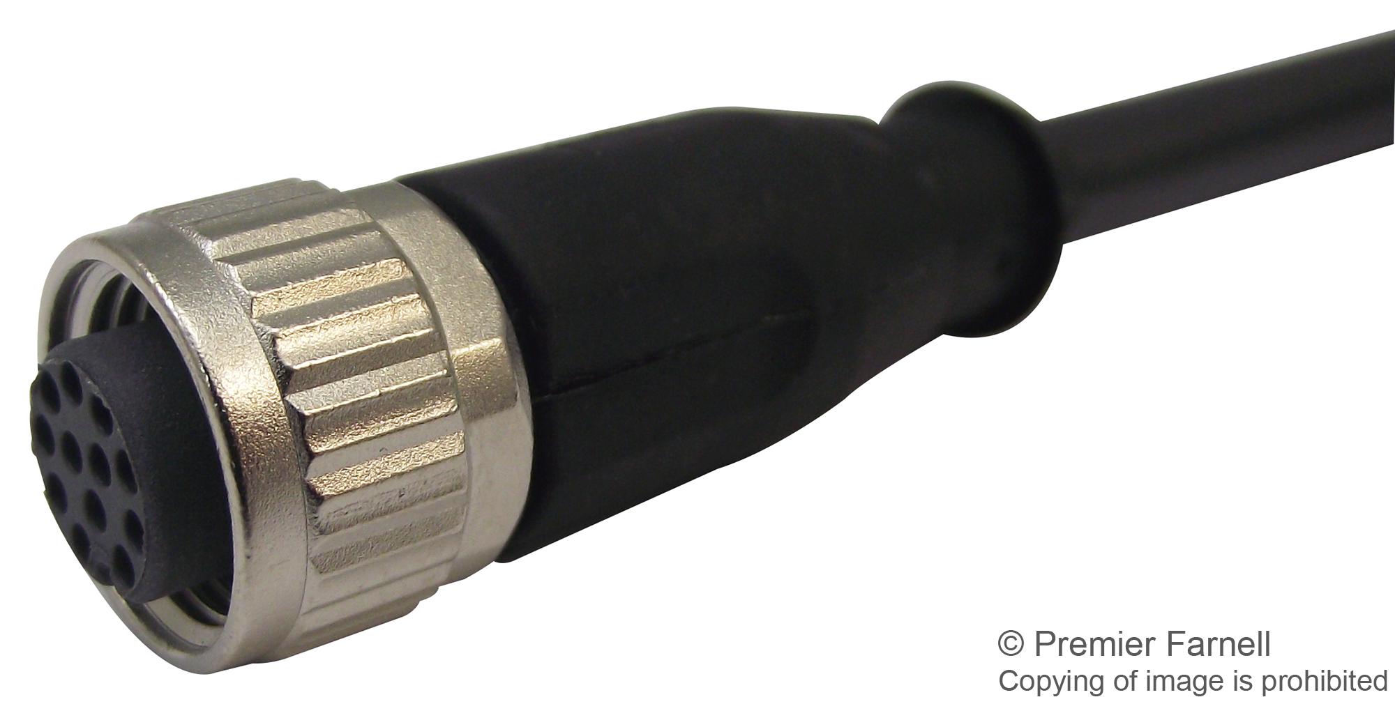 21 34 850 0C79 010 SENSOR CORD, 12P, M12 RCPT-FREE END, 1M HARTING