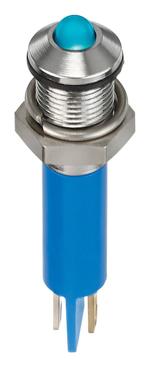 Q6P1CXXB12E LED INDICATOR, PANEL, 6MM, BLUE, 12VDC APEM