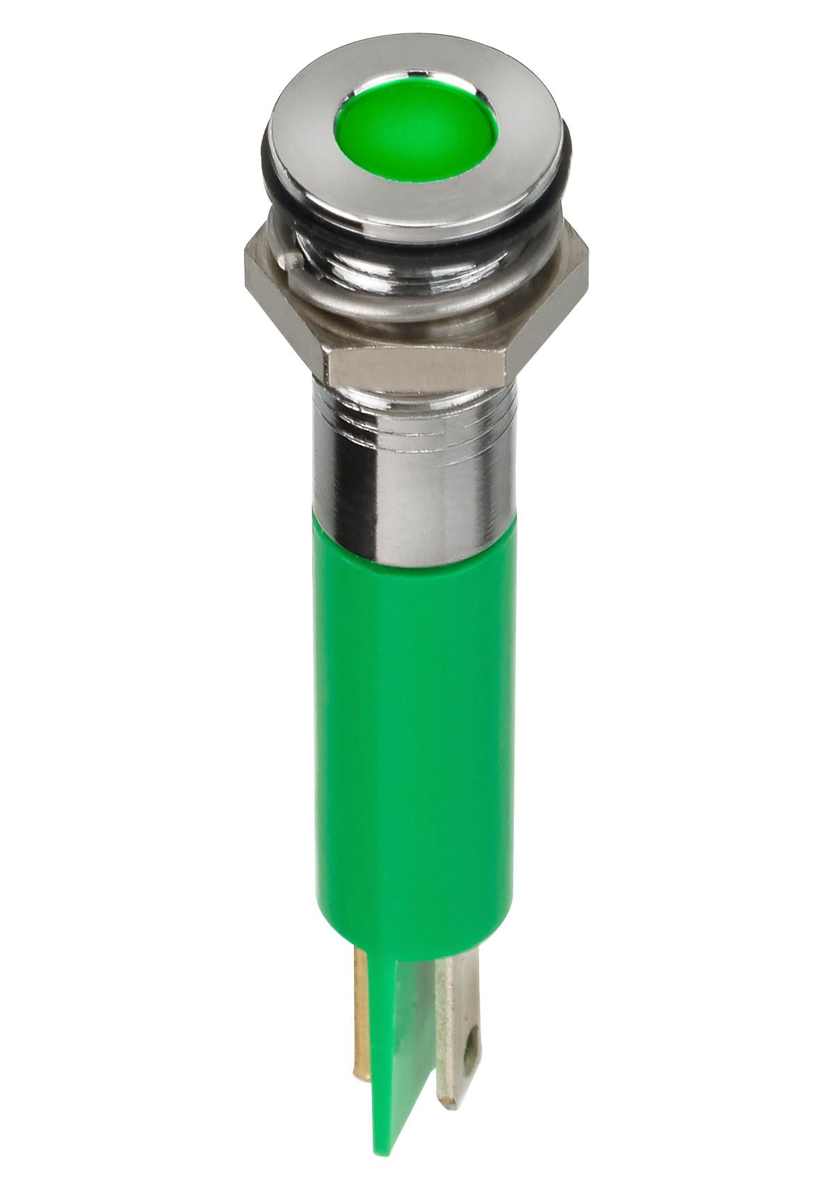 Q8F1CXXHG220E LED INDICATOR, PANEL, 8MM, GREEN, 220VAC APEM