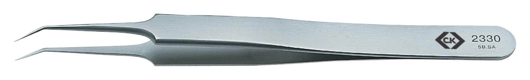 T2330 PRECISION TWEEZER, FINE BENT TIP, 110MM CK TOOLS