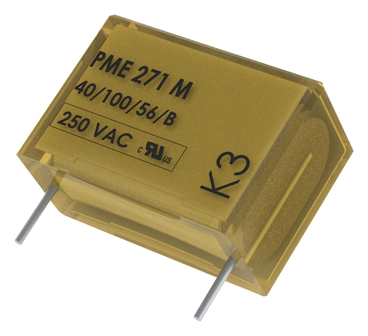 PME271M522MR30 CAP, 0.022µF, 20%, PAPER, RADIAL KEMET