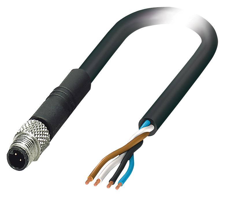 SAC-4P-M5MS/ 3,0-PUR SENSOR CORD, 4P, M5 PLUG-FREE END, 3M PHOENIX CONTACT