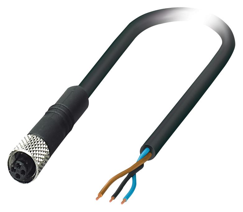 SAC-3P- 1,5-PUR/M5FS SENSOR CORD, 3P, M5 RCPT-FREE END, 1.5M PHOENIX CONTACT