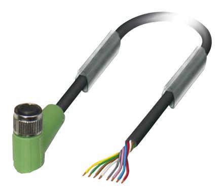 SAC-8P- 3,0-PUR/M 8FR SENSOR CORD, 8P, M8 RCPT-FREE END, 3M PHOENIX CONTACT