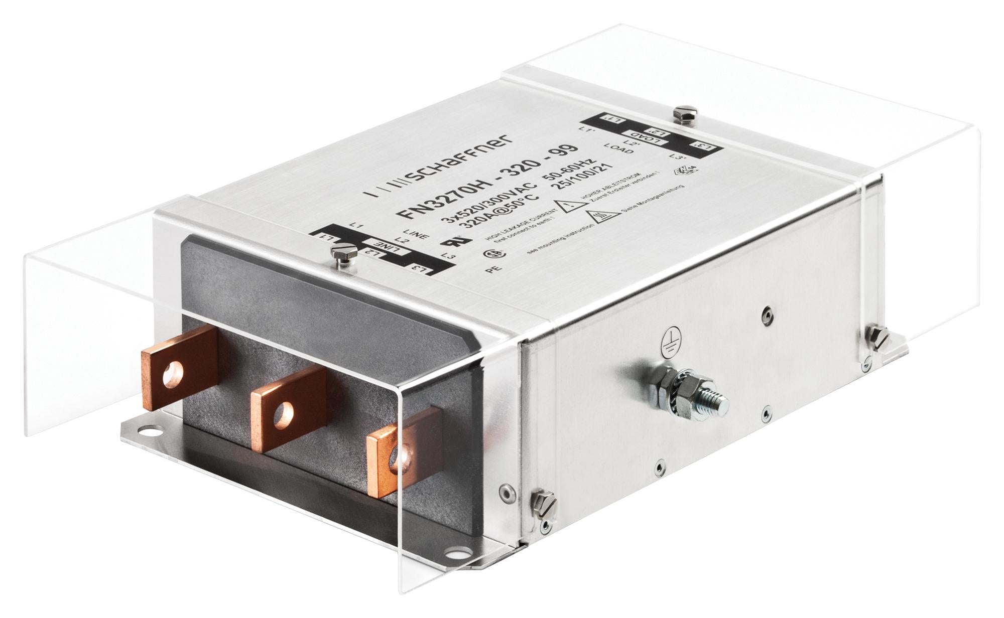 FN3270H-600-99 FILTER, THREE PHASE, 600A, 520VAC SCHAFFNER