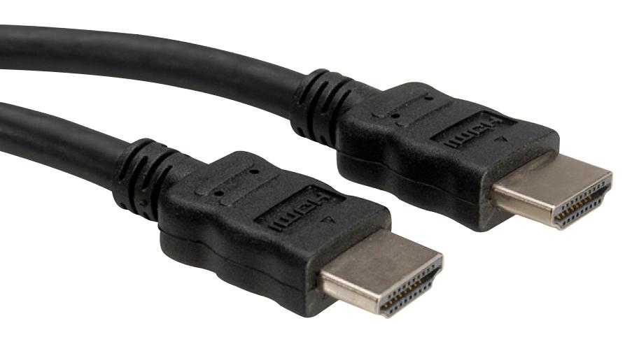 11.04.5733 AUDIO/VIDEO CABLE, HDMI A PLUG, 3M, BLK ROLINE
