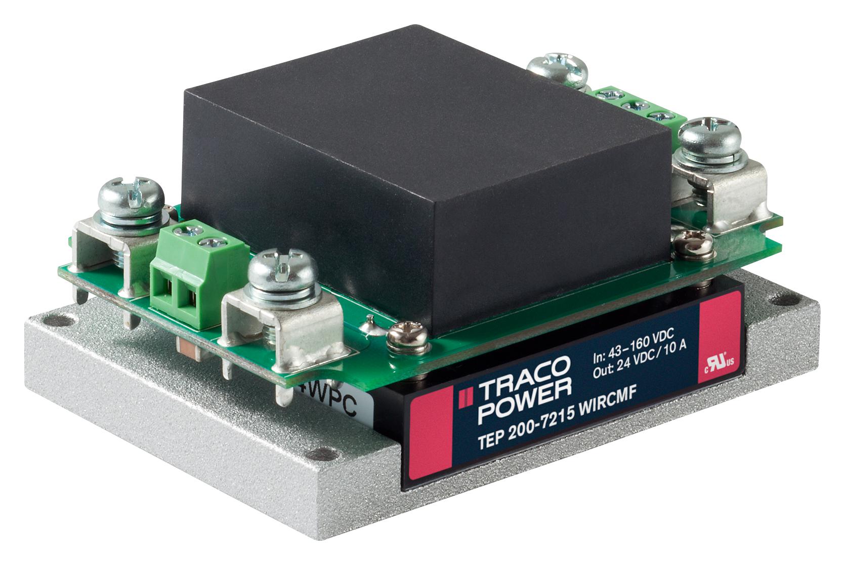 TEP 200-7212WIRCMF DC-DC CONVERTER, 1 O/P, 12V, 20A TRACO POWER